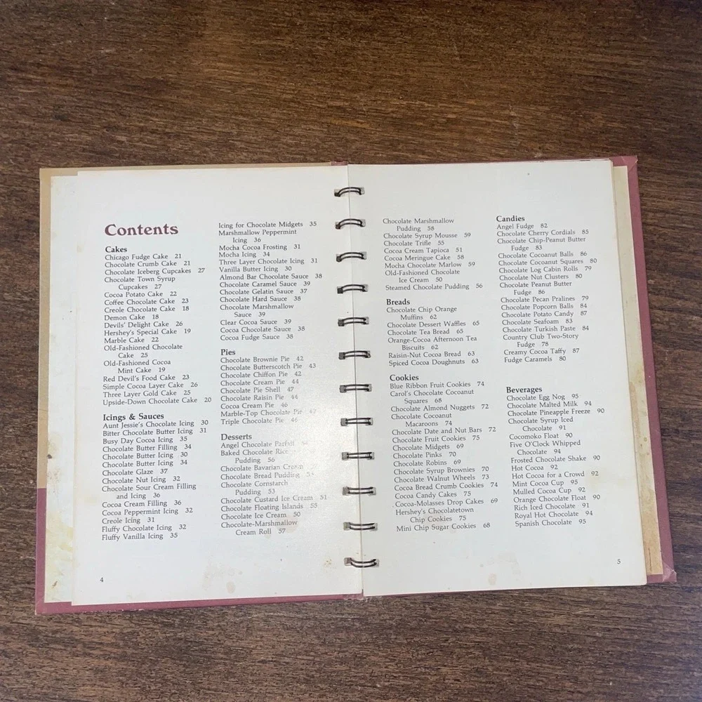 Hershey's 1934 Cookbook Revised 1971 Edition Spiral Bound 10th print Hardcover